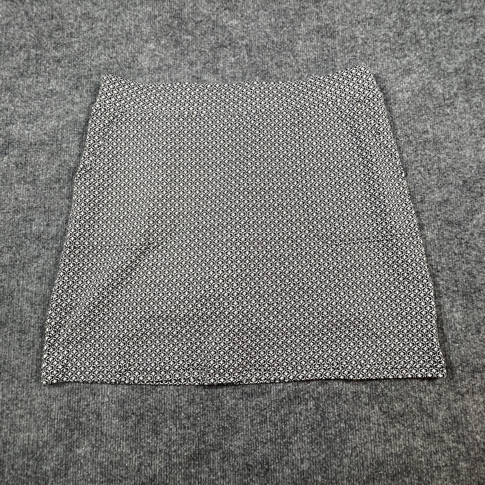 Croft & Barrow Mini Skort Womens Medium White Black Geometric Print Office Wear